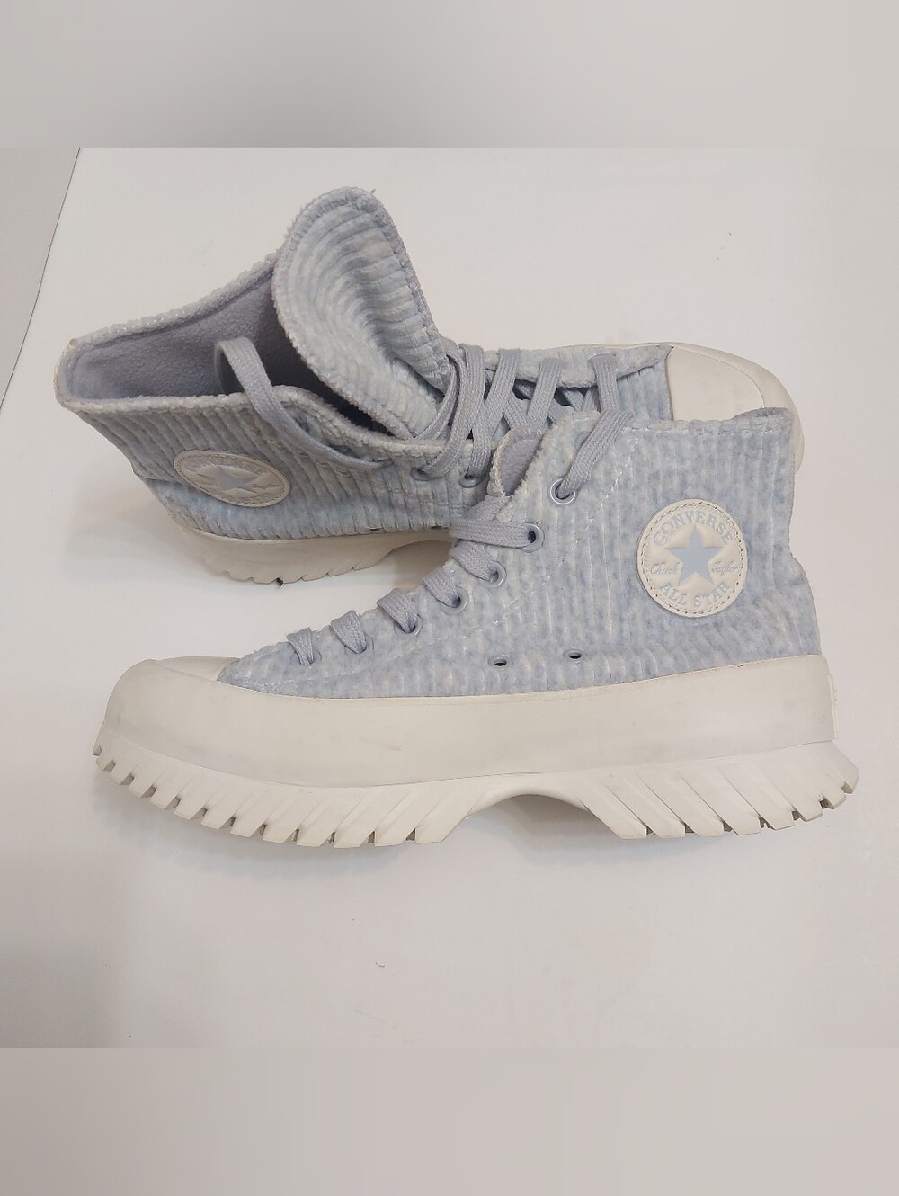 Converse Women’s High-Top Platform Sneaker in Light Blue